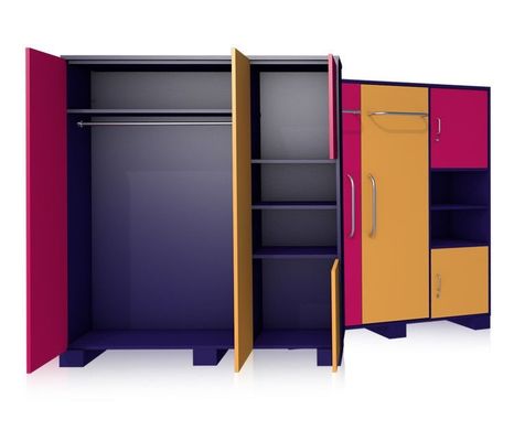 Muebles del guardarropa del dormitorio del ODM ISO14001, gabinete de almacenamiento casero con las puertas