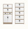 4 gabinetes de fichero de acero de la oficina de cristal de la puerta del oscilación, armario extensible del fichero de la oficina
