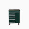 ISO14001 caja de herramientas móvil verde con los cajones, gabinete de almacenamiento de la herramienta del metal