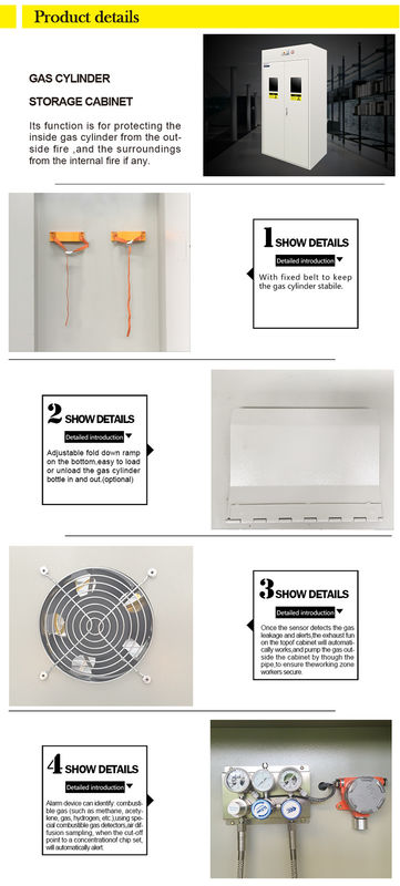 Gabinetes de almacenamiento a prueba de explosiones del cilindro de gas para el laboratorio químico/industrial