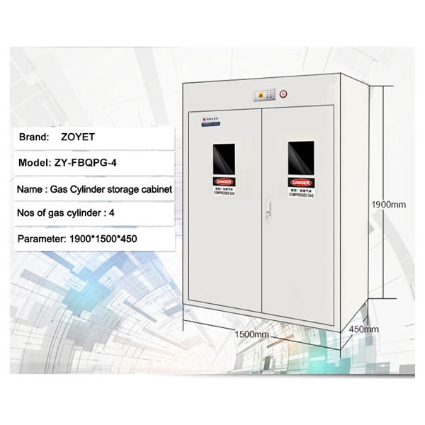 Gabinetes de almacenamiento a prueba de explosiones del cilindro de gas para el laboratorio químico/industrial