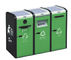 Compartimientos de basura elegantes de acero inoxidables al aire libre, basura del EN 840 y papelera de reciclaje automáticas