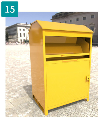 Capa amarilla del polvo que recicla donación de los zapatos de la ropa del compartimiento de almacenamiento la vieja